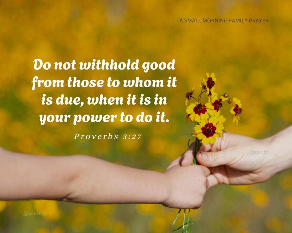 OUR LORD ASSURES REWARD IN FULL FOR OUR ACTS OF KINDNESS TO THOSE IN NEED.