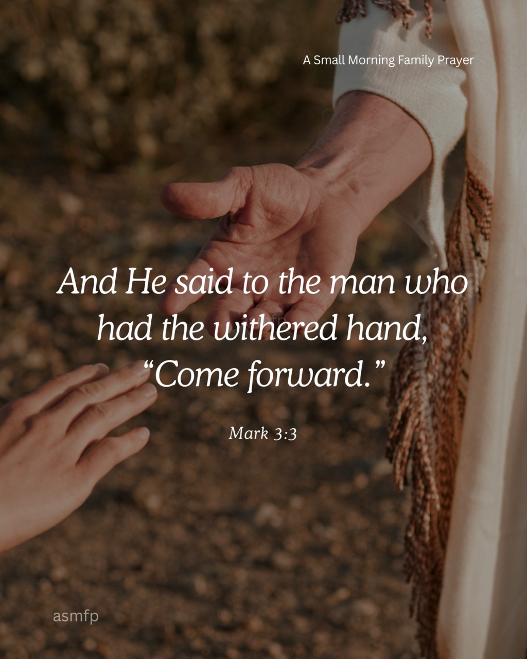 COME FORWARD. BECAUSE OUR LORD CARES FOR&nbsp;US.